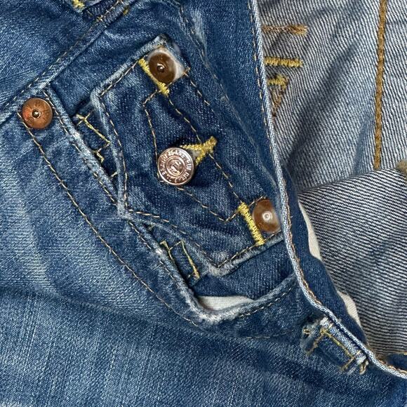 Vintage True Religion Jeans Y2K Size 28 Jordan Straight Leg Distressed denim USA - Picture 7 of 11